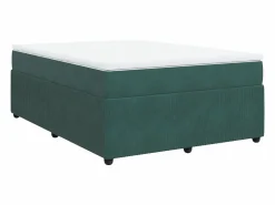 Clicnbuy Somier - 160X200Cm|Cama box spring con colchón terciopelo oscuro 160x200 cm
