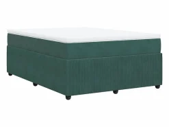 Clicnbuy Somier - 160X200Cm|Cama box spring con colchón terciopelo oscuro 160x200 cm