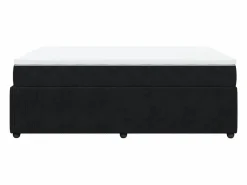 Cama box spring con colchón terciopelo 140x190 cm^Clicnbuy Sale