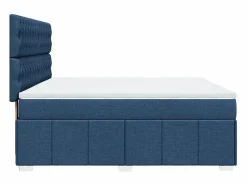 Clicnbuy Cama box spring con colchón tela 180x200 cm Azul Hot