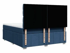 Clicnbuy Cama box spring con colchón tela 180x200 cm Azul Hot