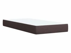 Clicnbuy Cama box spring con colchón tela marrón oscuro 80x200 cm Marru00f3n Sale