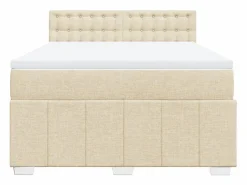 Cama box spring con colchón tela color 160x200 cm^Clicnbuy Outlet