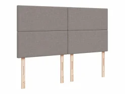 Clicnbuy Somier - 180X200Cm|Cama box spring con colchón tela gris taupe 180x200 cm