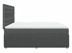 Clicnbuy Cama box spring con colchón tela oscuro 180x200 cm Gris Hot