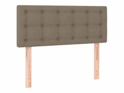 Clicnbuy Somier - 90X190Cm|Cama box spring con colchón LED tela gris taupe 90x190 cm