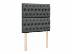 Cama box spring con colchón tela oscuro 90x190 cm^Clicnbuy Sale