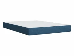 Clicnbuy Cama box spring con colchón tela 160x200 cm Azul New