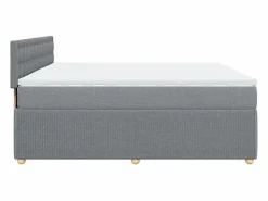 Clicnbuy Somier - 180X200Cm|Cama box spring con colchón tela claro 180x200 cm