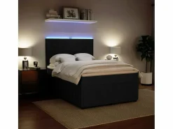 Clicnbuy Base De Cama De Láminas|Cama box spring con colchón terciopelo 140x190 cm