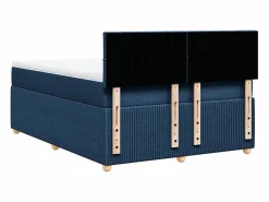 Cama box spring con colchón tela 160x200 cm^Clicnbuy New