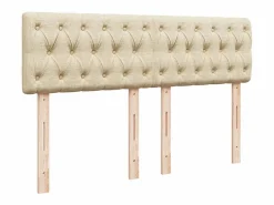 Clicnbuy Cama box spring con colchón tela color 160x200 cm Crema Outlet