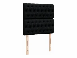 Clicnbuy Cama box spring con colchón tela 90x190 cm Negro