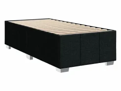 Clicnbuy Cama box spring con colchón tela 90x190 cm Negro