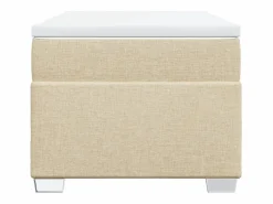 Cama box spring con colchón tela color 90x190 cm ES682961 Crema Best