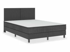 Clicnbuy Somier - 160X200Cm|Cama box spring tela oscuro 160x200 m