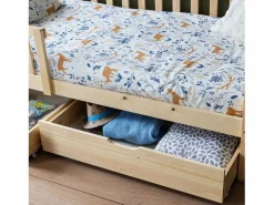 Happy Garden Cama Montessori|Cama cabaña de madera con cajones para niños MARCEAU 190x90cm