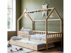 Happy Garden Cama Montessori|Cama cabaña nido para niños 190x90cm de madera MARCEAU
