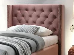 Cama cabecero capitoné 90x200 cm terciopelo MASSIMO^Vente-unique Outlet