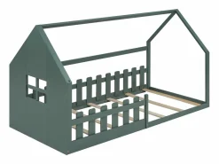 Cama cabina 90 x 200 cm, cama infantil con ventana, Madera de pino, Somier de láminas,^Merax Online