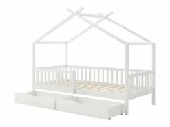 Cama cabina 90 x 190 cm con cajones de pino y MDF en color - KIRALIO^Vente-unique Clearance