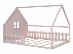 Cama cabina 140 x 200 cm con ventana - Madera de pino + MDF - Somier de láminas incluido -^Merax Discount