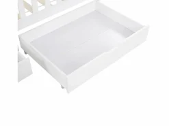 Merax Cama Montessori|Cama cabina con 2 cajones - 90 x 200 cm - madera de pino - somier de láminas -