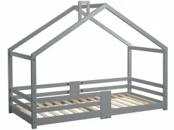 Cama cabina con rejilla protectora - 90x200cm - madera maciza -^ModernLuxe