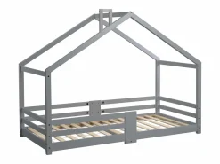 Merax Cama Montessori|Cama cabina para niños 90 x 200 cm - madera maciza de pino - barrera y somier -