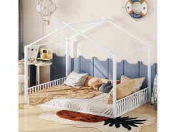 ModernLuxe Cama cabina 140x200 cm - estructura de hierro - Blanco Sale