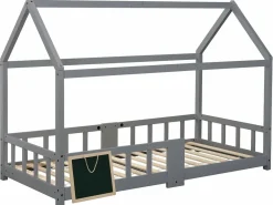 Cama cabina 90x200 cm de madera maciza - con pizarra -^ModernLuxe Discount