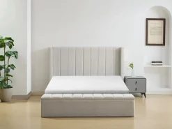 Cama canapé 180 x 200 cm con bancada en tela color - DOUINO^Vente-unique Best