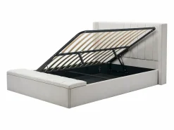 Cama canapé 180 x 200 cm con bancada en tela color - DOUINO^Vente-unique Best