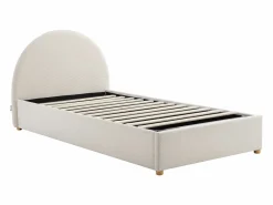 Vente-unique Cama canapé 90 x 190 cm en terciopelo acanalado color + colchón - LIRIMO Beige