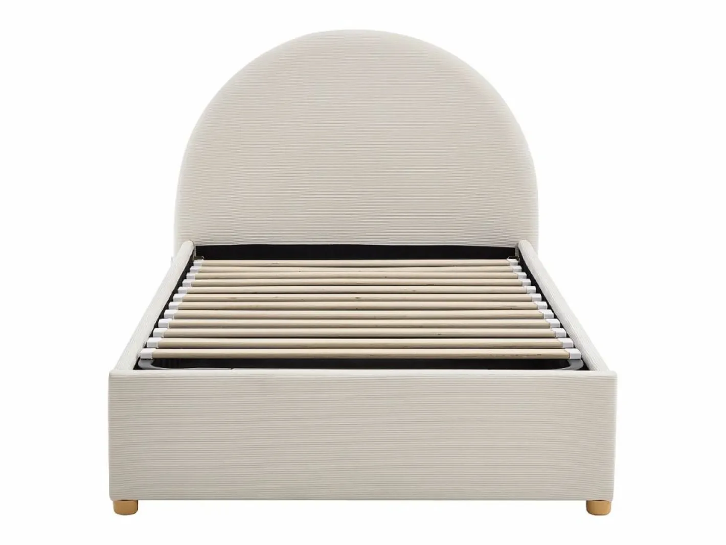 Vente-unique Cama canapé 90 x 190 cm en terciopelo acanalado color + colchón - LIRIMO Beige