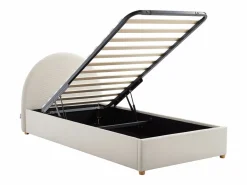 Vente-unique Cama canapé 90 x 190 cm en terciopelo acanalado color + colchón - LIRIMO Beige