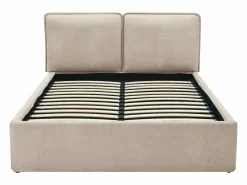 Vente-unique Cama Con Canapé|Cama Adulto|Cama canapé con funda extraíble 140 x 190 cm en tela + colchón - TENESE