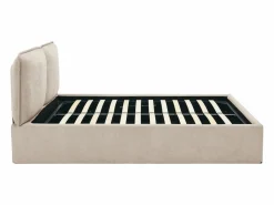 Vente-unique Cama Con Canapé|Cama Adulto|Cama canapé con funda extraíble 140 x 190 cm en tela + colchón - TENESE