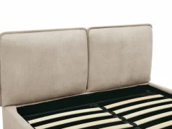 Vente-unique Cama Con Canapé|Cama Adulto|Cama canapé con funda extraíble 140 x 190 cm en tela + colchón - TENESE