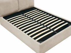 Vente-unique Cama Con Canapé|Cama Adulto|Cama canapé con funda extraíble 140 x 190 cm en tela + colchón - TENESE