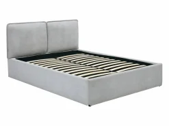 Vente-unique Cama Con Canapé|Cama canapé con funda extraíble queen size 160 x 200 cm de tela + colchón - TENESE