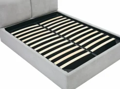 Vente-unique Cama Con Canapé|Cama canapé con funda extraíble queen size 160 x 200 cm de tela + colchón - TENESE