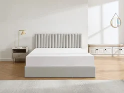 Vente-unique Cama Con Canapé|Cama Con Almacenaje|Cama canapé king size 180 x 200 cm en tela - SARANELI