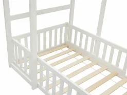 Vente-unique Cama casa 90 x 190 cm de pino y MDF en color - VARLAINE Blanco Sale
