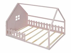 Hauss Spole Cama casita infantil 140x200 cm con barreras de seguridad, (sin colchón) Rosa Clearance