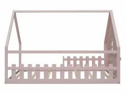 Hauss Spole Cama casita infantil 140x200 cm con barreras de seguridad, (sin colchón) Rosa Clearance