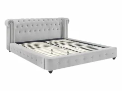 Cama chesterfield 180 x 200 cm pana - TONGERLA^Vente-unique Discount