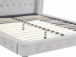 Cama chesterfield 180 x 200 cm pana - TONGERLA^Vente-unique Discount