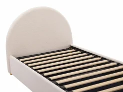 Vente-unique Cama Con Canapé|Cama Con Almacenaje|Cama con almacenaje LIRIMO de 90 x 190 cm en tejido bouclé color