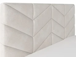 Vente-unique Cama Con Canapé|Cama Con Almacenaje|Cama con arcón king size 200 x 200 cm en tejido texturado + colchón - JUSTANI